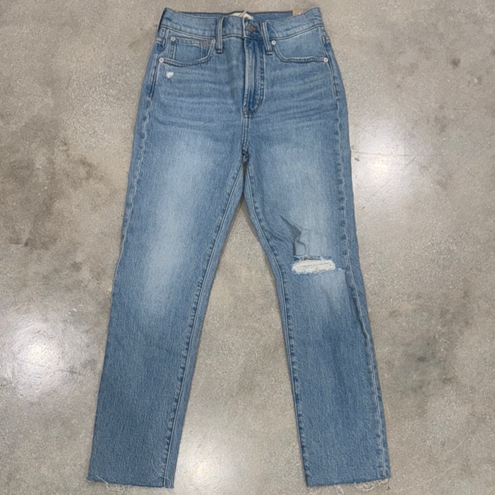 Madewell Blue Straight Leg Jeans SZ: 25 - The Perfect Vintage Jean - NWT